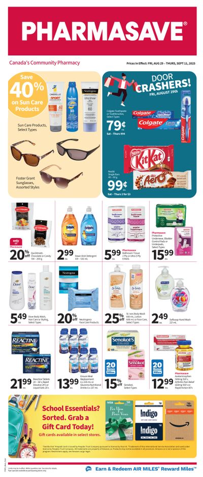 Pharmasave (ON & West) Flyer August 29 to September 11