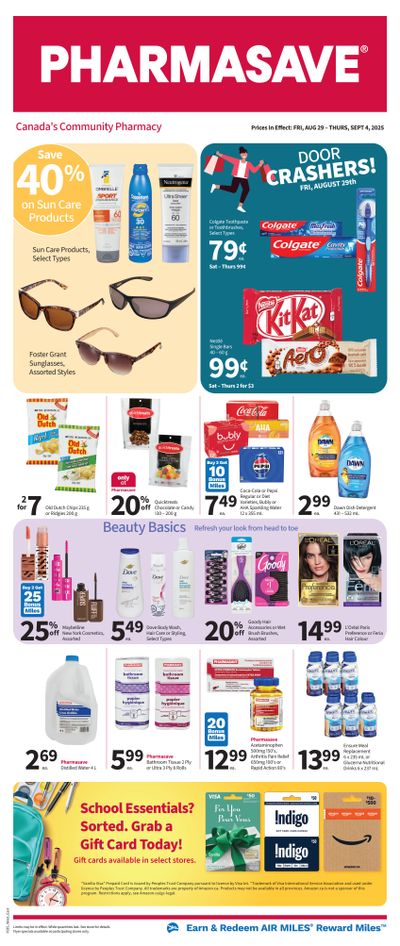 Pharmasave (ON & West) Flyer August 29 to September 4