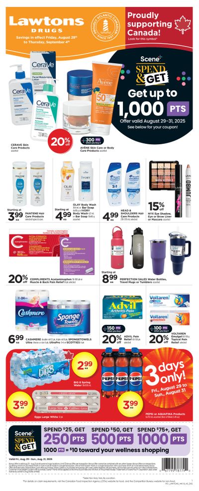 Lawtons Drugs Flyer August 29 to September 4