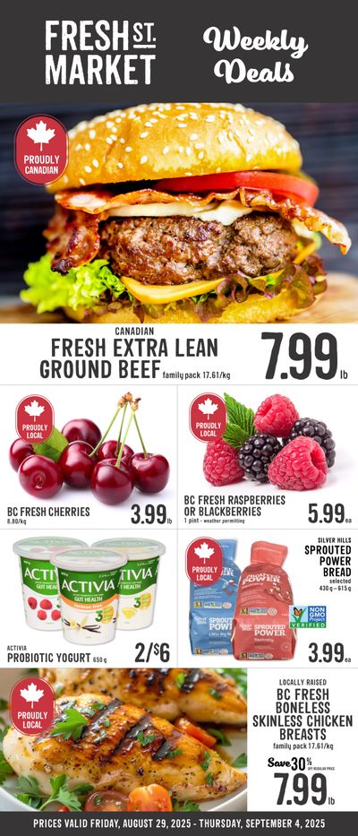 Fresh St. Market Flyer August 29 to September 4