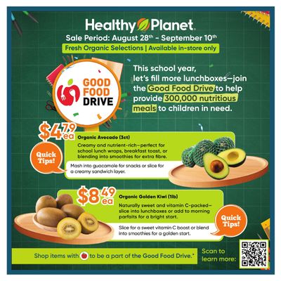 Healthy Planet Flyer August 28 to September 10