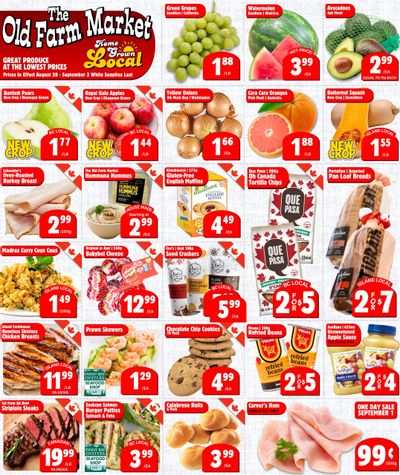 The Old Farm Market (Courtenay) Flyer August 28 to September 3