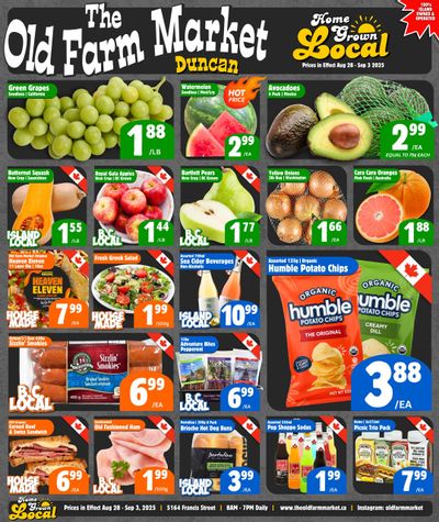The Old Farm Market (Duncan) Flyer August 28 to September 3
