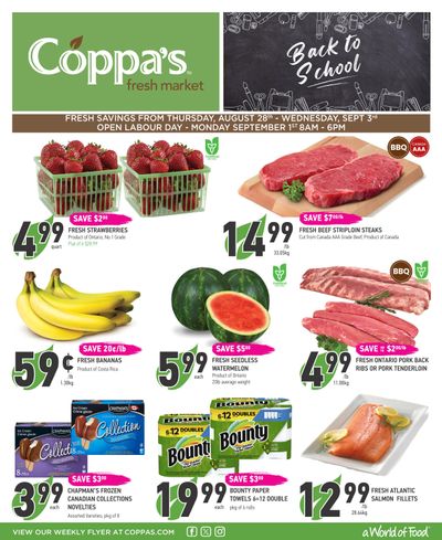 Coppa's Fresh Market Flyer August 28 to September 3