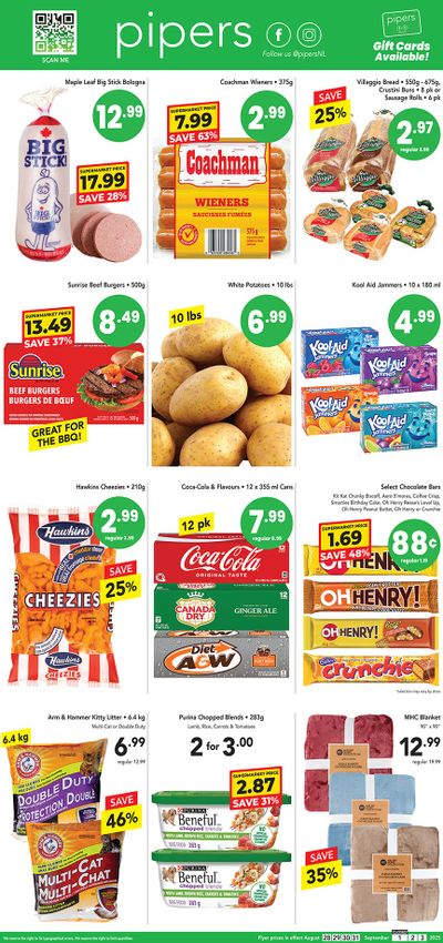Pipers Superstore Flyer August 28 to September 3