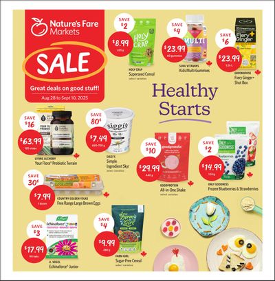 Nature's Fare Markets Flyer August 28 to September 10