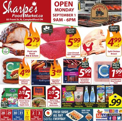 Sharpe's Food Market Flyer August 28 to September 3