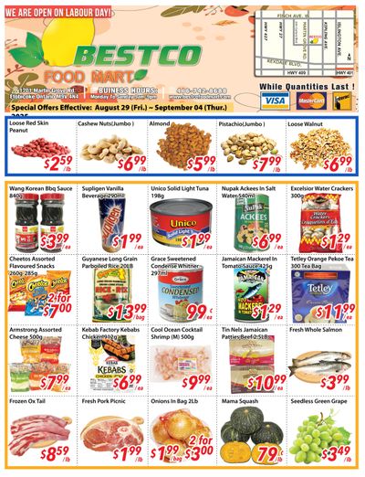 BestCo Food Mart (Etobicoke) Flyer August 29 to September 4