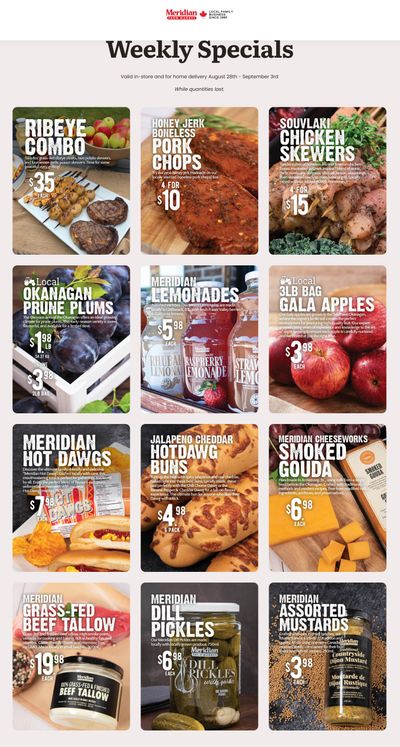 Meridian Farm Market Flyer August 28 to September 3