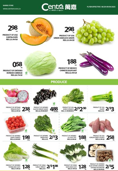 Centra Foods (Barrie) Flyer August 29 to September 4