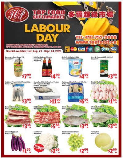 Top Food Supermarket Flyer August 29 to September 4