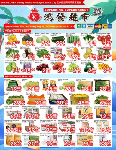 Superking Supermarket (North York) Flyer August 29 to September 4