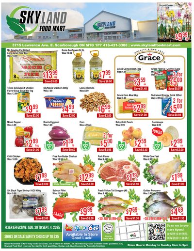 Skyland Food Mart Flyer August 29 to September 4