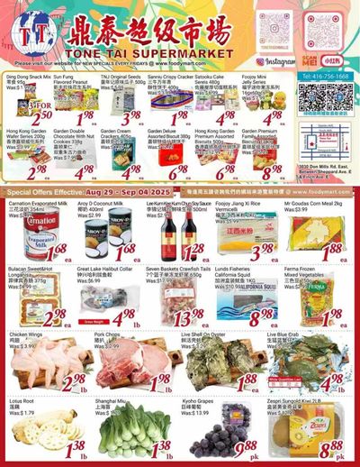 Tone Tai Supermarket Flyer August 29 to September 4