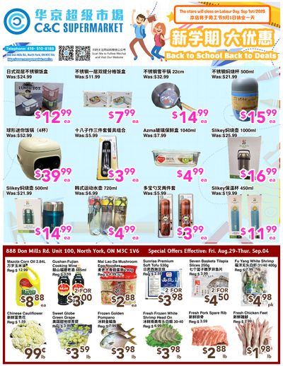 C&C Supermarket Flyer August 29 to September 4