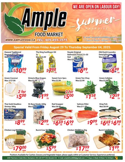 Ample Food Market (Brampton) Flyer August 29 to September 4