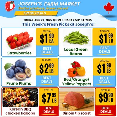 Joseph's Farm Market Flyer August 29 to September 3