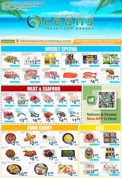Oceans Fresh Food Market (Mississauga) Flyer August 29 to September 4