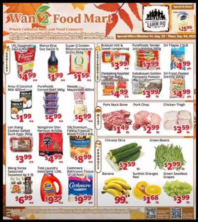 Wan 2 Food Mart Flyer August 29 to September 4