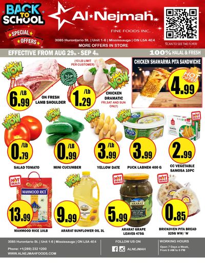 Alnejmah Fine Foods Inc. Flyer August 29 to September 4