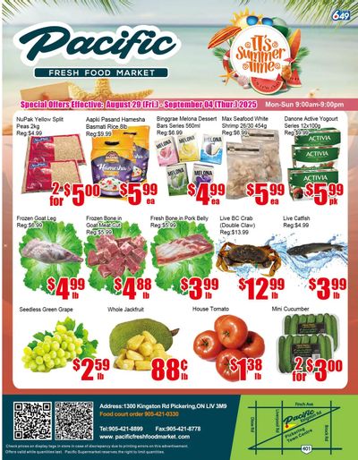 Pacific Fresh Food Market (Pickering) Flyer August 29 to September 4