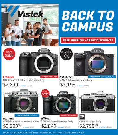 Vistek Flyer August 29 to September 14