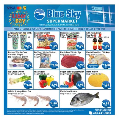 Blue Sky Supermarket (North York) Flyer August 29 to September 4