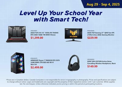 Canada Computers Flyer August 29 to September 4