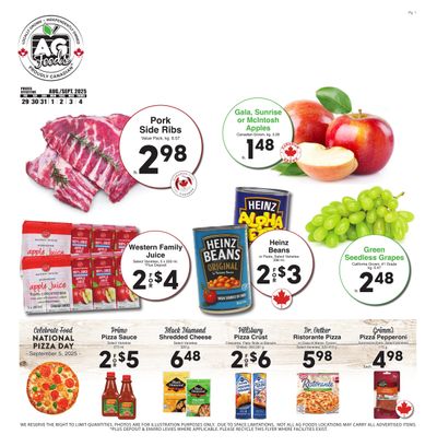 AG Foods Flyer August 29 to September 4