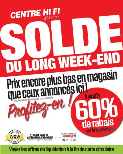 Centre Hi-Fi Flyer August 29 to September 4