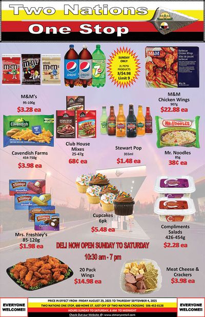 Two Nations One Stop Flyer August 29 to September 4