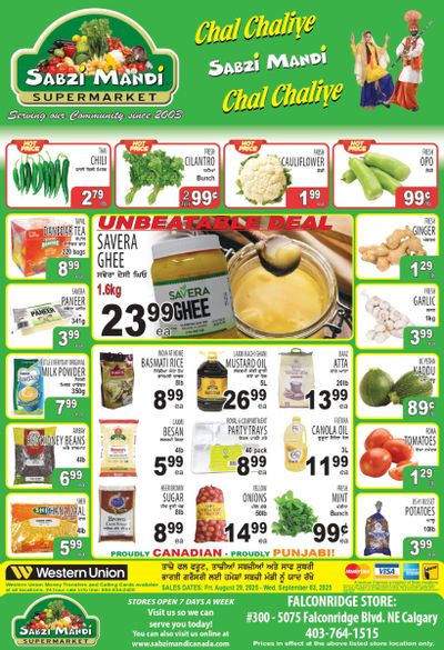 Sabzi Mandi Supermarket (Calgary) Flyer August 29 to September 3
