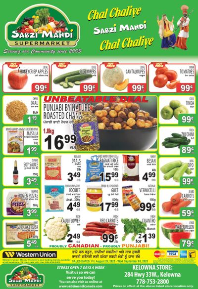 Sabzi Mandi Supermarket (Kelowna) Flyer August 29 to September 3
