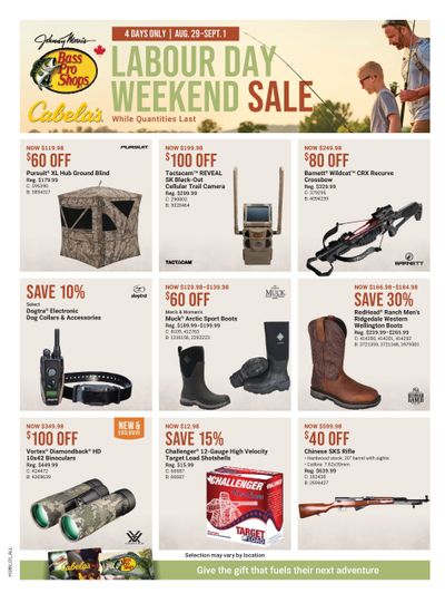 Bass Pro Shops Flyer August 29 to September 1