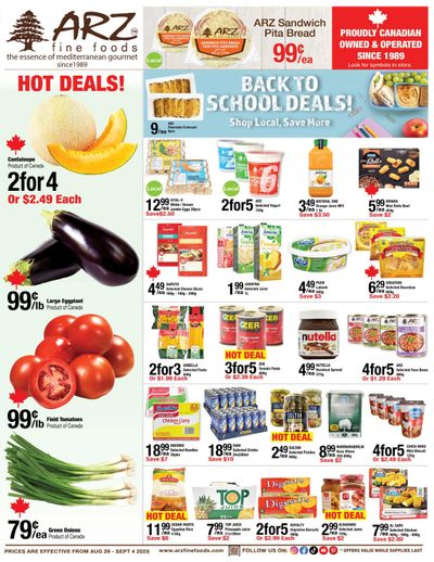 Arz Fine Foods Flyer August 29 to September 4