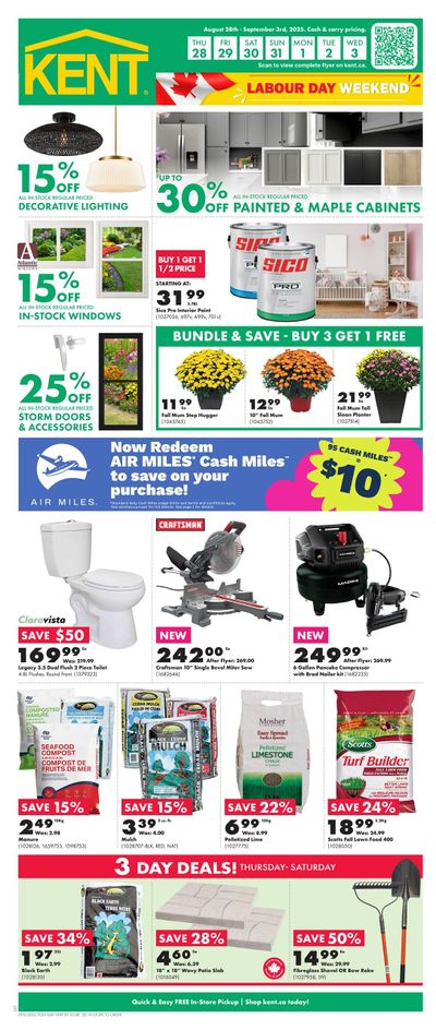 Kent Building Supplies Flyer August 28 to September 3