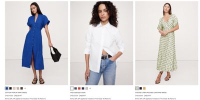 Banana Republic Canada Summer Event: up to 50% off Sale + Extra 20% off