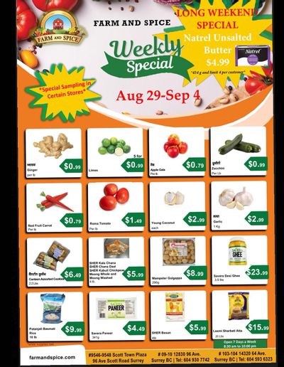 Farm And Spice Grocers Flyer August 29 to September 4