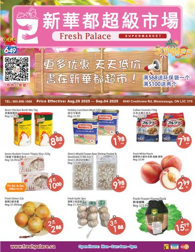 Fresh Palace Supermarket Flyer August 29 to September 4