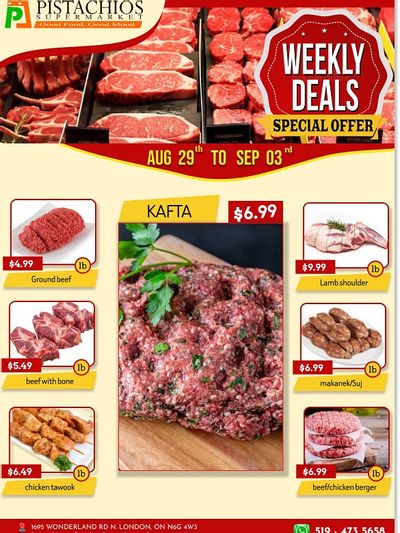 Pistachios Supermarket Flyer August 29 to September 3