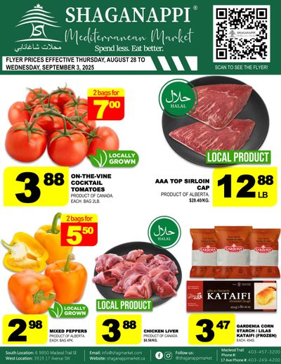 Shaganappi Mediterranean Market Flyer August 28 to September 3