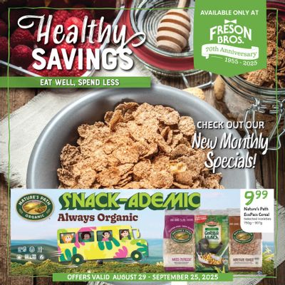 Freson Bros. Heathy Savings Flyer August 29 to September 25