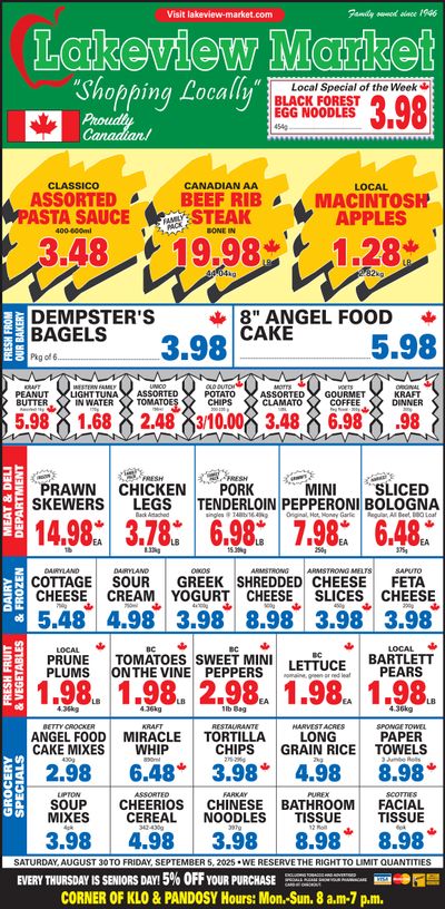 Lakeview Market Flyer August 30 to September 5