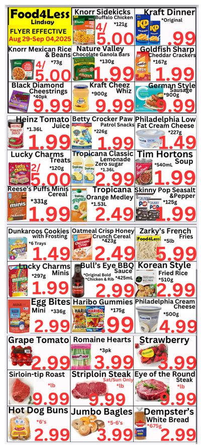 Food 4 Less (Lindsay) Flyer August 29 to September 4