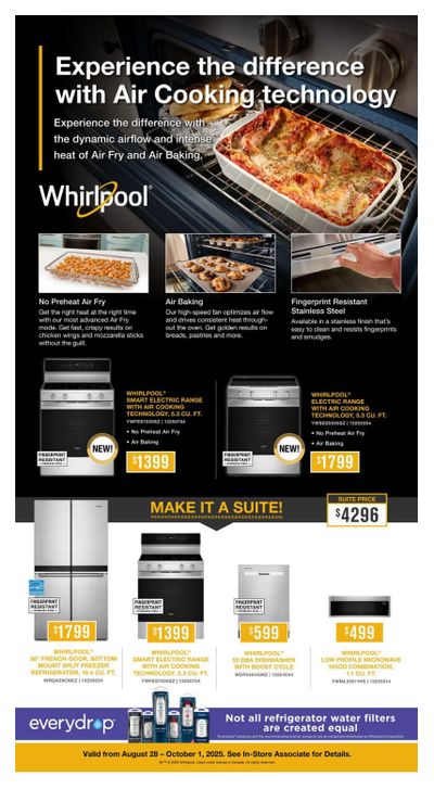 Leon’s Appliance Sale Flyer August 28 to October 1