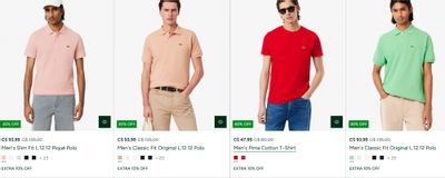 Lacoste Canada Labour Day Sale Deals: Save Extra 10% off Sale