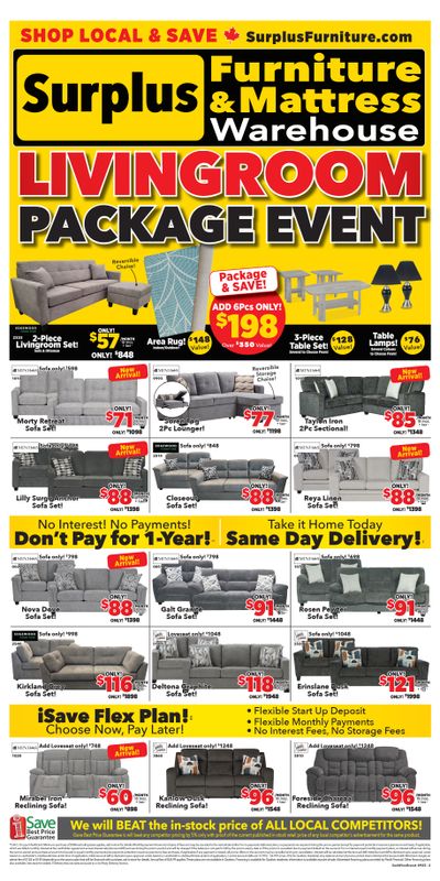 Surplus Furniture & Mattress Warehouse (Sudbury) Flyer September 2 to 21