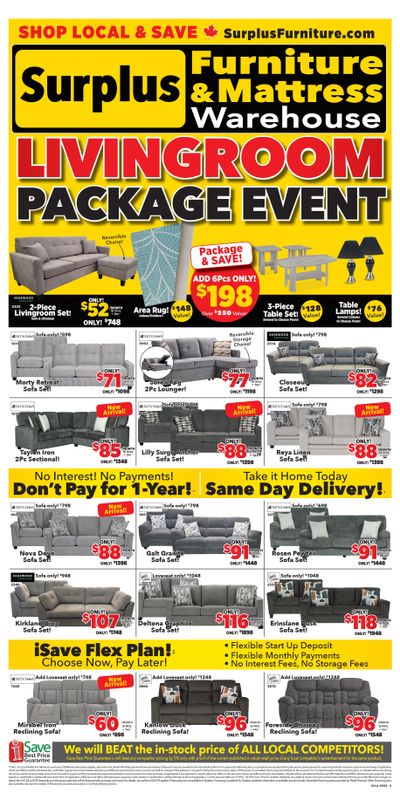 Surplus Furniture & Mattress Warehouse (S. ON) Flyer September 2 to 21
