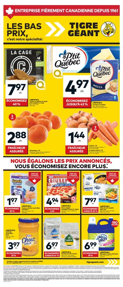 Tigre Géant Flyer September 3 to 9
