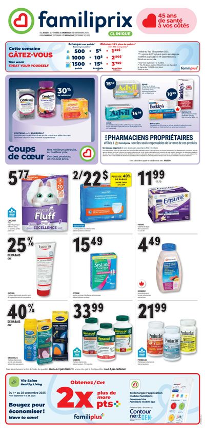 Familiprix Clinique Flyer September 4 to 10